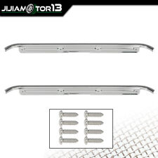 1Pair Chrome Door Sill Plates Fit For 1967-72 Chevy GMC Pickup Trucks + Hardware picture