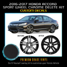 Fit 16-17 Honda Accord Sport Wheel Chrome Delete Blackout Kit - Matte Black picture