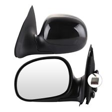 For 1997-2004 Ford F150 F-250 Pair Power Manual Fold Mirrors Black Side View picture