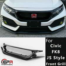 JS Style FRP Unpainted Front Grill Meshe Cover For HONDA 17-19 Civic Typ-R FK8 picture