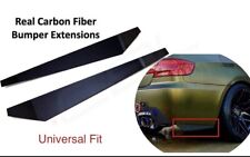 2x Real Carbon Fiber Rear Bumper Lip Diffuser Splitter Canard Protector Top picture