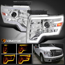 Fits 2009-2014 Ford F150 Truck Projector Headlights Switchback LED Signal Tube picture