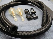 BMW Airhead 3' Braided Cloth Fuel Gas Hose Line Filters r75/6 r90/6 r90s r100rt picture