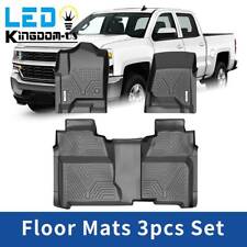 Floor Mats Liners for Chevy Silverado / GMC Sierra 1500 Crew Cab TPE All Weather picture