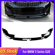 3x Gloss Black Front Lip Spoiler for BMW 3 Series G20 LCI M Sport 320i 2023+ picture