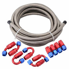 AN8 -8AN AN-8 Fitting Swivel Stainless Steel Braided Oil Fuel Hose Line Kit 16FT picture