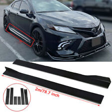 78.7'' Glossy Black Side Skirt Rocker Panel For Toyota Camry SE XSE Sport 18-19 picture