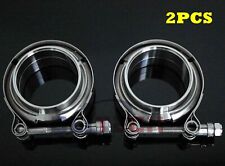 Blitech 2.5'' Inch V Band Flange & Clamp Kit For Turbo Exhaust Pipes 2PCS picture