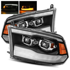 For 09-18 Ram 1500/10-18 2500/3500 Black DRL/LED Tube Dual Projector Headlights picture