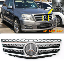 Front Grille w/ LED For 2008-2012 Mercedes Benz X204 GLK350 GLK300 GLK280 Chrome picture