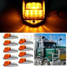 9x Roof Light for Peterbilt Kenworth universal Amber 17 LED Chrome Cab marker picture