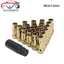20PC Open Ended Steel Wheel Rim Tuner Lug Nuts + Key M12x1.5mm for Honda Toyota picture