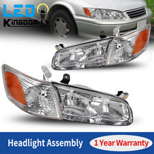 Chrome Housing Headlights Assembly For 2000-2001 Toyota Camry w/ Corner Lights picture