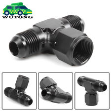 3-Way Tee T-Piece Fitting Adapter AN4 AN6 AN8 AN10 AN12 Male to AN Female BLACK picture
