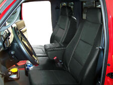 FORD RANGER 2006-2009 BLACK S.LEATHER CUSTOM MADE FIT FRONT SEAT & CONSOLE COVER picture