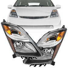 Black Headlights Fits 2006-2009 Toyota Prius Halogen Headlamps Left+Right Side picture