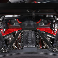 Red Real Carbon Fiber Engine Bay Side Corner Trim Cover Fits Corvette C8 Coupe picture