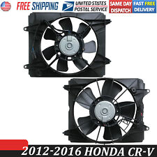 Left & Right Radiator Cooling Fan Assembly For 2012-2016 Honda CR-V 2.0L 2.4L picture