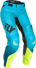 Closeout Fly Racing Youth Lite Dirt Bike Pants MX ATV Blue/Hi-Vis Size 24 picture