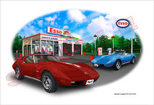 1974 C3 Corvette Muscle Car Art Print - 10 colors picture