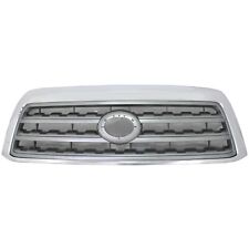 Grille For 2008-2016 Toyota Sequoia Chrome Shell w/ Silver Insert Plastic picture