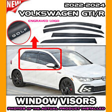 WINDOW VISORS for 2022 → 2024 Volkswagen GTI Golf R / DEFLECTOR RAIN GUARD VENT picture