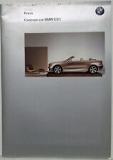 2002 BMW CS1 Concept Car Media Information Press Kit - French Text picture