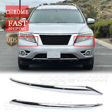 For Nissan Pathfinder 2013-2016 Chrome Front Left & Right Side Bumper Trim Set picture
