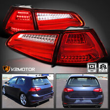 Red Fits 2015-2017 VW Volkswagen Golf GTI Full LED Tail Lights Brake Lamps L+R picture