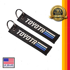 Heritage Retro Stripes Keychain for Toyota TRD, Blue Theme (2 Pack) picture