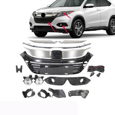 Fits 2019-22 Honda HRV Front Grille/Headlight Trim/Foglights Bezel/Bracket 11PC picture