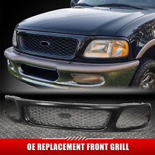 [Diamond Mesh] For 97-98 Ford F150 4WD Black Front Grille w/ Emblem Provision picture