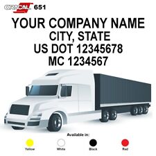 Set of 2 Custom US DOT USDOT mc Decal Logo Semi Truck Number Lettering Sticker picture