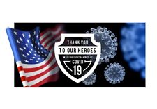 2X THANK YOU TO OUR HEROES EMERGENCY HEALTHCARE DECAL STICKER FLAG USA made picture