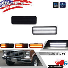 Smoke Bumper Switchback LED DRL Signal Lamp For 80-86 Ford Bronco F150 F250 F350 picture