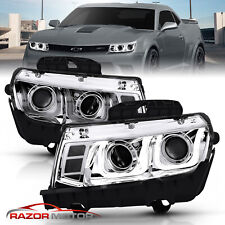 [CCFL U Style Tube] 2014 2015 For Chevy Camaro Projector Chrome Headlights Pair picture