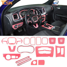 18PCS Pink Full Interior Decoration Cover Trim Kit for 2015-2023 Dodge Charger picture