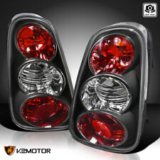 Black Fits 2002-2004 Mini Cooper Tail Lights Rear Brake Signal Lamps Replacement picture