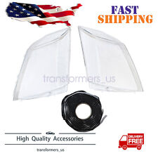 Pair Clear Headlight Lens Cover+Glue For Cadillac CTS 2008-2013 picture