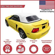 Fits 1994-04 Ford Mustang Convertible Soft Top w/ DOT Approved Window, White picture