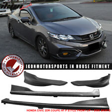 Fits 14-15 Civic 2DR Coupe HF-P Front Bumper Lip + Side Skirts - PU picture