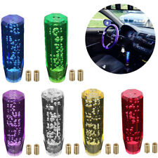 5.9'' 15cm JDM Car Octagon Acrylic Crystal Air Bubble Manual Shift Knob Shifter picture