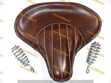 Fit For Royal Enfield Classic Brown New Pure Leather Front Solo Saddle Seat picture