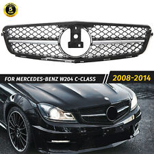 Black AMG Style Grille For Mercedes Benz C Class W204 C180 C350 C250 2008-2014 picture