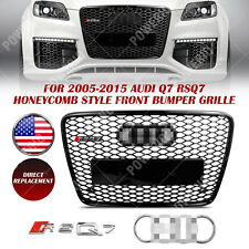 Grille For Audi Q7 2005-2015 Front Bumper Radiator Vent Mesh Grill Gloss USA picture