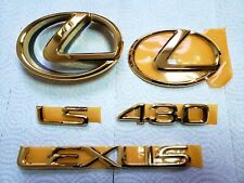 2005 FITS New Lexus LS430 Complete Emblem Full Complete Kit Word Gold 2004 2006 picture