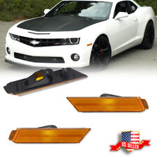 Amber Lens Front Side Marker Signal Lights Reflectors For 2010-2015 Chevy Camaro picture