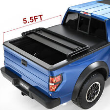 5.5 FT 3-Fold Tonneau Cover For 2009-2014 Ford F150 F-150 Truck Bed Cover On Top picture