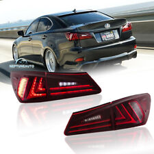 Set Red Clear LED Tail Lights Rear Lamps For 2006-12 Lexus IS350 IS250 Light Bar picture
