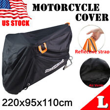 Large Motorcycle Bike Cover Waterproof Sun Heavy Duty For Winter Outside Storage picture